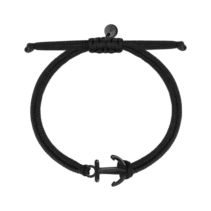 All Black Anchor Bracelet
