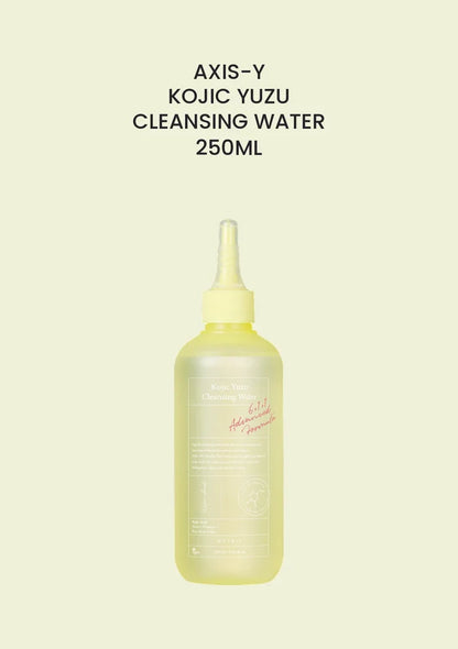 AXIS-Y Kojic Yuzu Cleansing Water 250ml — clear product packshot, COCOMO main image