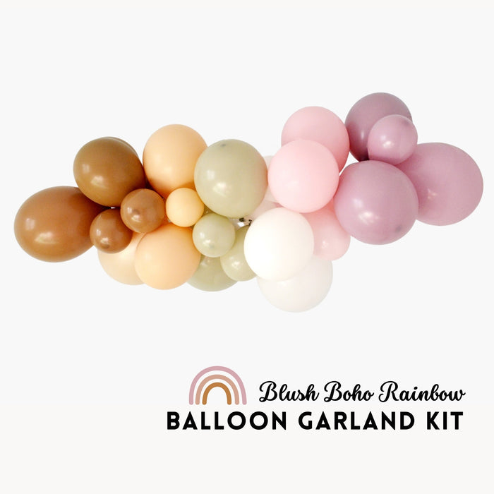 Blush Boho Rainbow Balloon Garland Kit - Bohemian Girls Birthday Party Balloon - Boho Bridal Shower - Boho Baby Shower