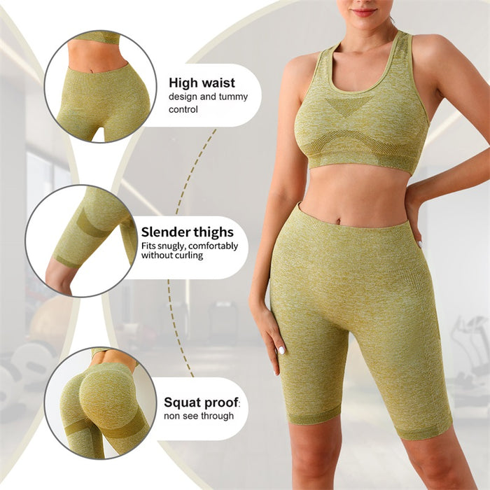 Butt Lift Push Up Pant Wear Short Gym Workout Thigh Scrunch Fitness Yoga Set