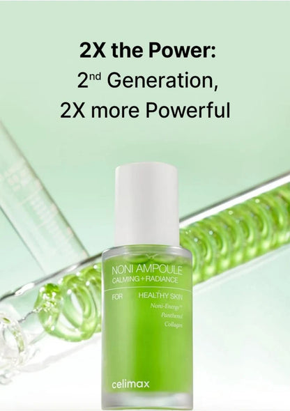 CELIMAX An upgraded formula for moisture and comfort: Noni Energy with panthenol and collagen.