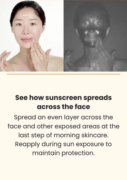 CELIMAX Pore + Dark Spot Brightening Care Sunscreen — See how sunscreen spreads across the face