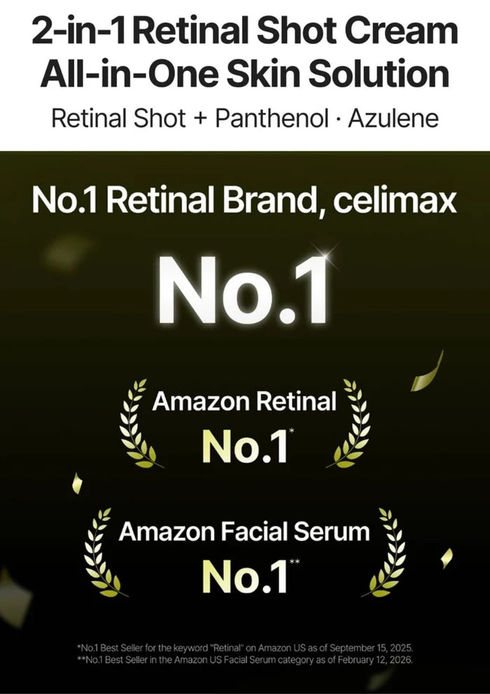 CELIMAX Retinal Shot Tightening Dual Cream — Two formulas, one cream