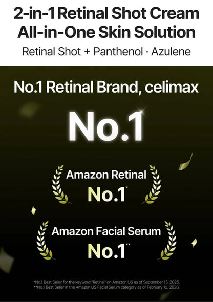 CELIMAX Retinal Shot Tightening Dual Cream — Two formulas, one cream