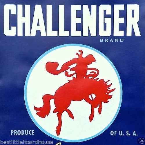 CHALLENGER Vegetable Crate Label 1950's