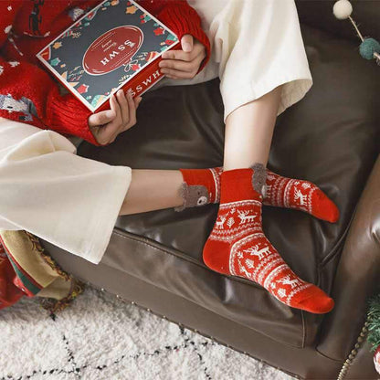 Christmas-themed Socks Gift Box (4 Pairs)