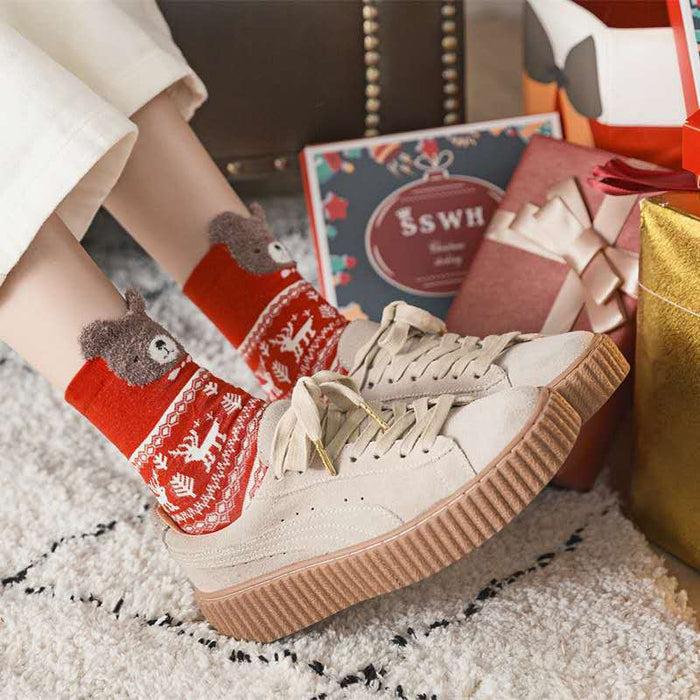 Christmas-themed Socks Gift Box (4 Pairs)
