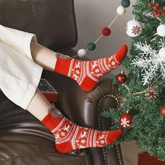 Christmas-themed Socks Gift Box (4 Pairs)