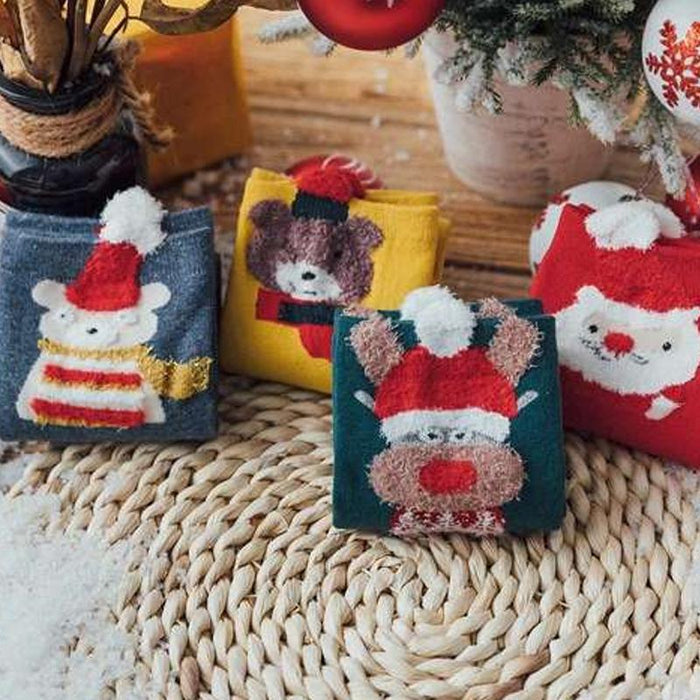 Christmas-themed Socks Gift Box (4 Pairs)