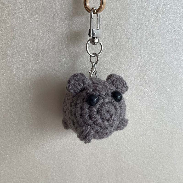 Sad hamster + keychain