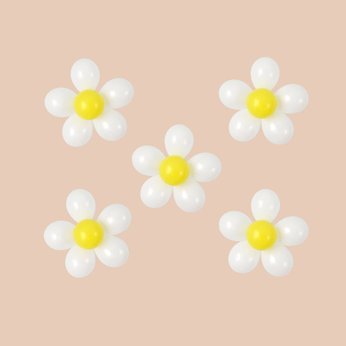 Daisy Balloon Kit - Retro Hippie Groovy Party Decorations, Two Groovy Daisy Decor- GenWoo Shop