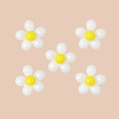 Daisy Balloon Kit - Retro Hippie Groovy Party Decorations, Two Groovy Daisy Decor- GenWoo Shop