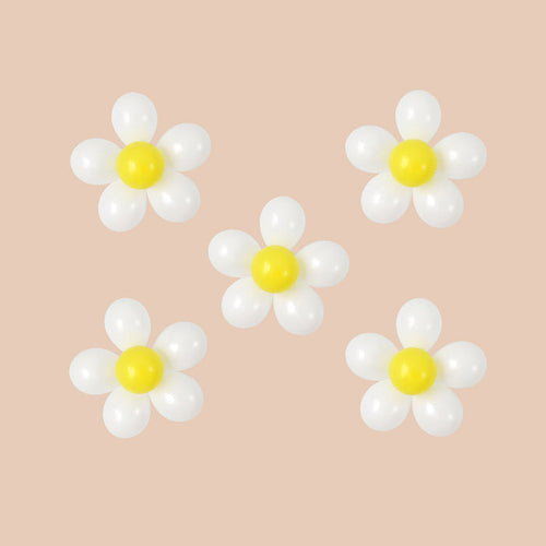 Daisy Balloon Kit - Retro Hippie Groovy Party Decorations, Two Groovy Daisy Decor- GenWoo Shop