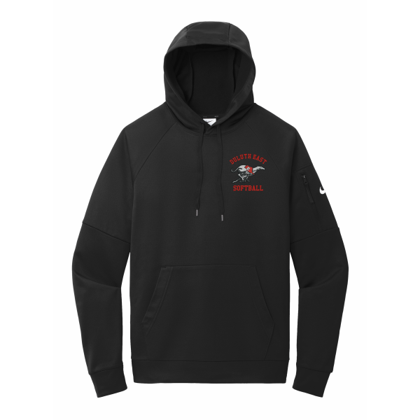 DE Softball - Nike Therma-FIT Pullover Fleece Hoodie NKFD9735 with embroidered left chest logo