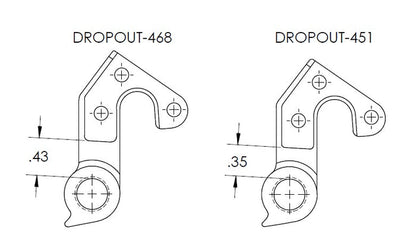 Derailleur Hanger 451 – 6061 Aluminum, Black