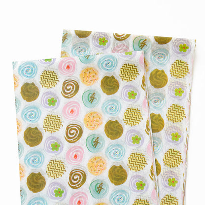 Donuts Tissue Paper - Cute Bakery Tissue Paper, Christmas Gift Wrapping Wrap Paper, Holiday Paper, Craft Supplies, Baking Party Favor Bags GenWoo Shop