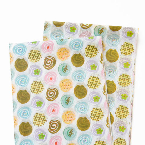 Donuts Tissue Paper - Cute Bakery Tissue Paper, Christmas Gift Wrapping Wrap Paper, Holiday Paper, Craft Supplies, Baking Party Favor Bags GenWoo Shop