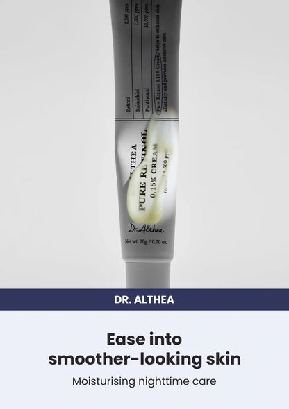 Dr. Althea Pure Retinol 0.15% Cream — Ease into smoother-looking skin. Moisturising nighttime care