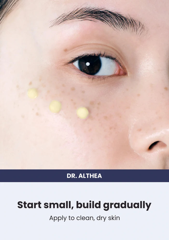 Dr. Althea Pure Retinol 0.15% Cream — Start small, build gradually. Apply to clean, dry skin