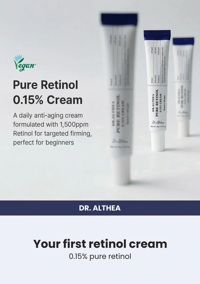 Dr. Althea Pure Retinol 0.15% Cream — Your first retinol cream. 0.15% pure retinol