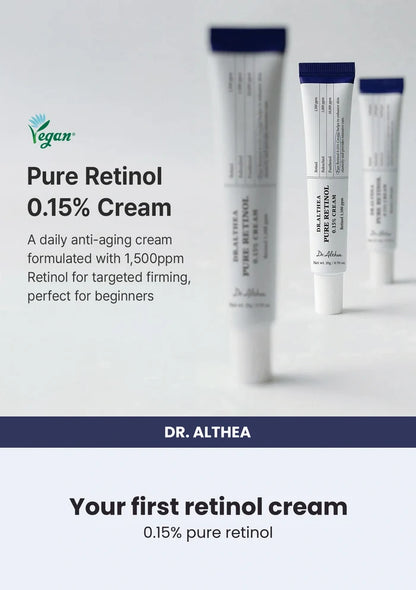 Dr. Althea Pure Retinol 0.15% Cream — Your first retinol cream. 0.15% pure retinol