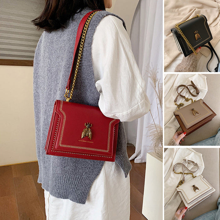 Elegant Bee Patch Crossbody Bag for Women