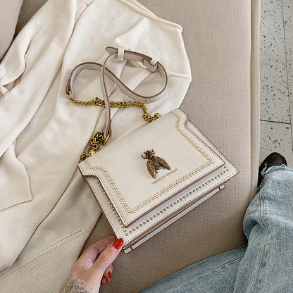 Elegant Bee Patch Crossbody Bag for Women