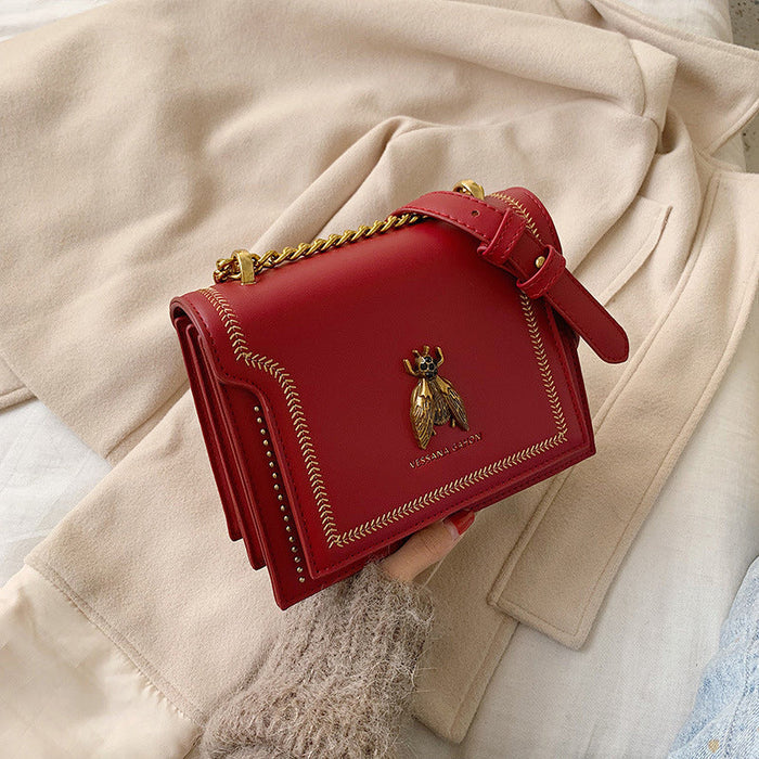 Elegant Bee Patch Crossbody Bag for Women