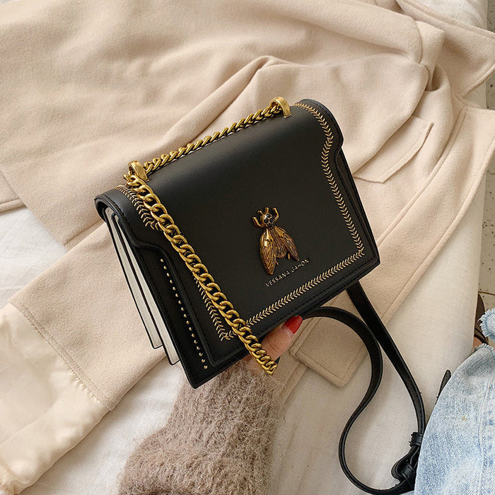 Elegant Bee Patch Crossbody Bag for Women