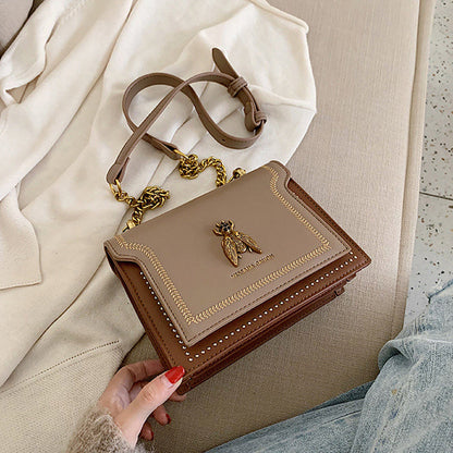 Elegant Bee Patch Crossbody Bag for Women
