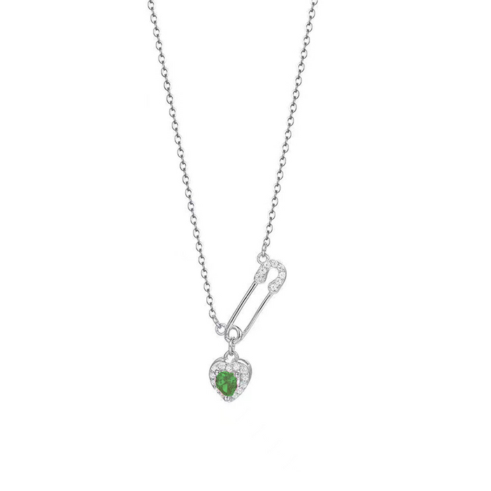 silver / green