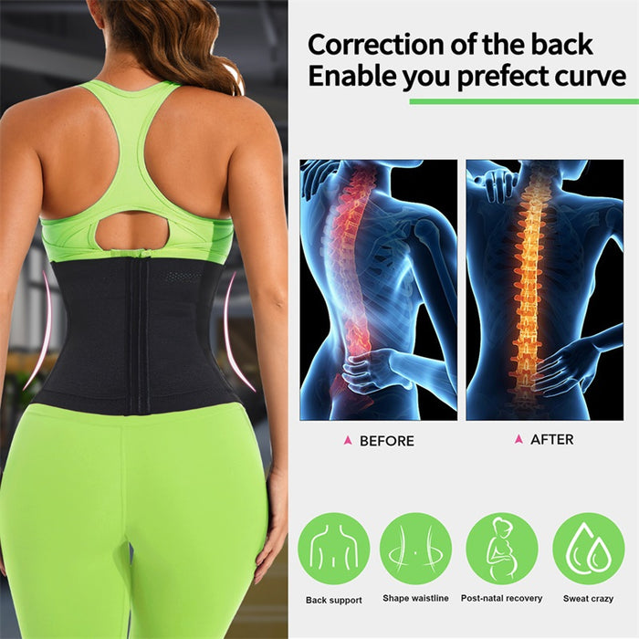 Full Body Belly Girdle Waist Trainer Light Control Tummy Wrap Shaper