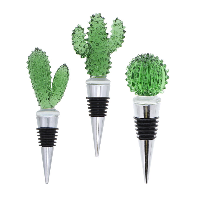 Glass Wine Stoppers Cactus Bundle