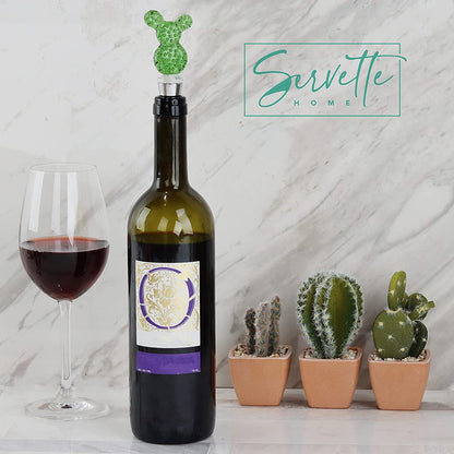 Glass Wine Stoppers Prickly Pear Cactus