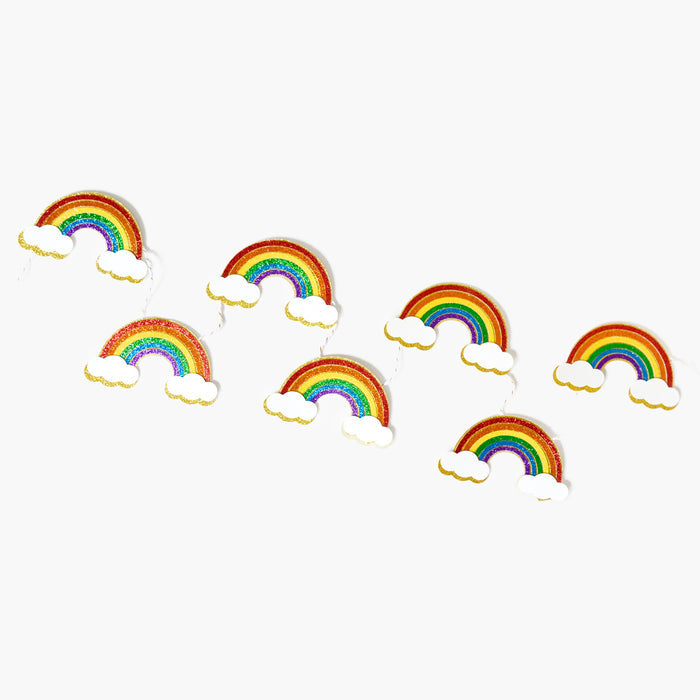 Glitter Rainbow Banner - Rainbow Birthday Party Banner Decoration, St Patrick's Day Party Decoration, Rainbow Birthday Party, Baby Shower, Rainbow Nursery Decoration