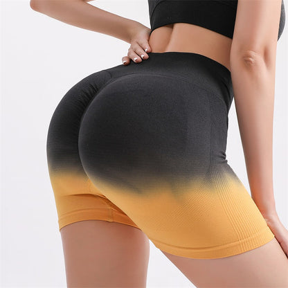 Gradient Yoga Leggings Scrunch Butt Lift Seamless Fitness Pants