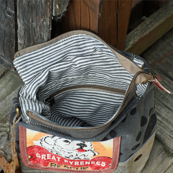 Great Pyrenees Canvas Cross Body Purse