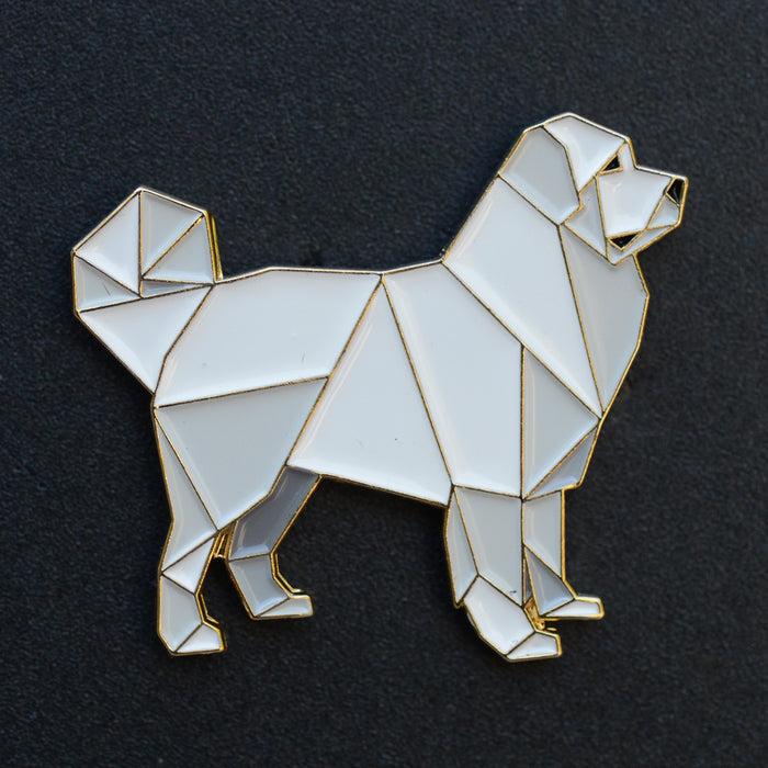 Great Pyrenees Origami Enamel Pin