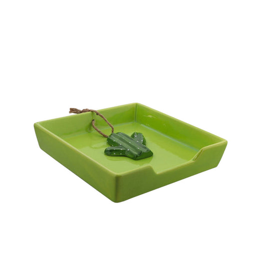 green napkin holder