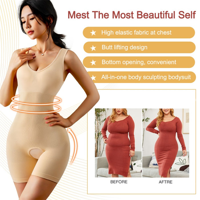 High Waist Tummy Control Thigh Slim Shaper Bodysuit Shapewear for Women