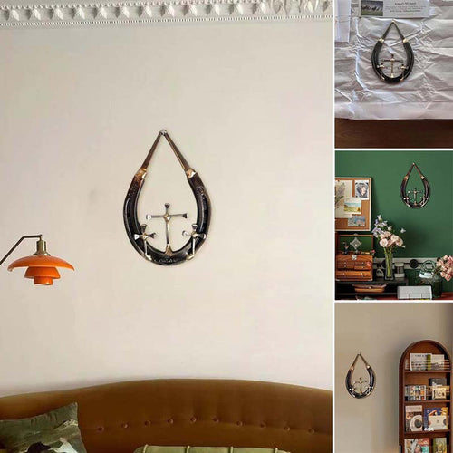 Horseshoe Nail Cross Wall Decoration