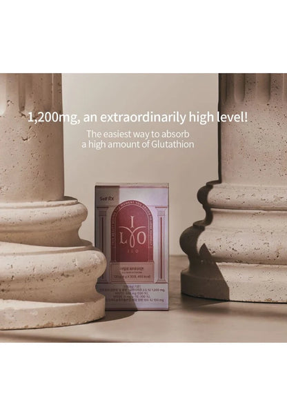 Box of Lypo-Spheric Lysine with classical columns in the background