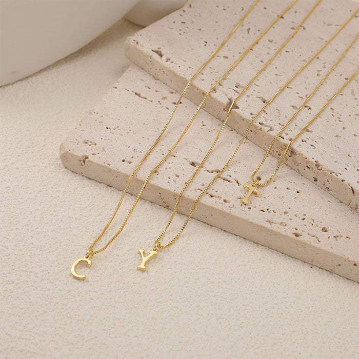 Initial Dainty Necklace for Women
