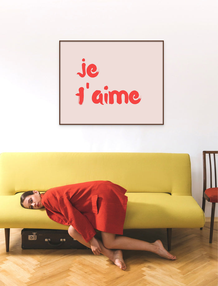 je t'aime - French Love Digital Print