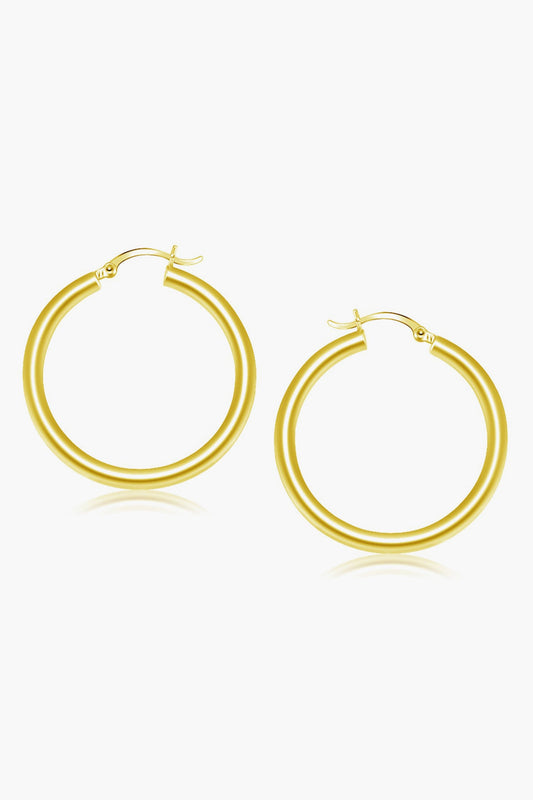 14k Gold Classic 40mm Hoop Earrings