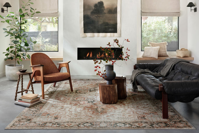 The Rug Corner Magnolia Home by Joanna Gaines x Loloi Lenna Rust / Charcoal