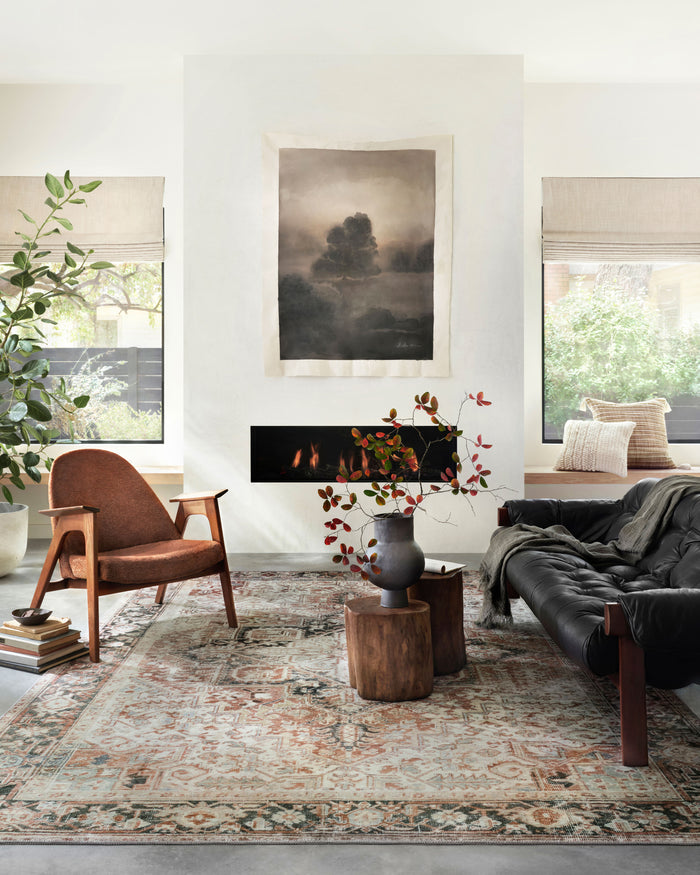 The Rug Corner Magnolia Home by Joanna Gaines x Loloi Lenna Rust / Charcoal