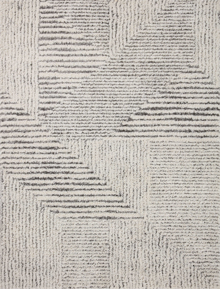 The Rug Corner Loloi Levitt Shag Ivory / Grey