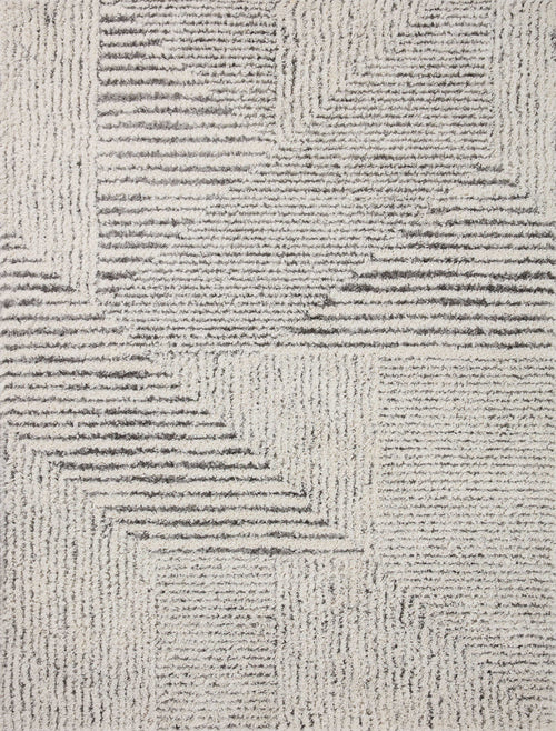 The Rug Corner Loloi Levitt Shag Ivory / Grey