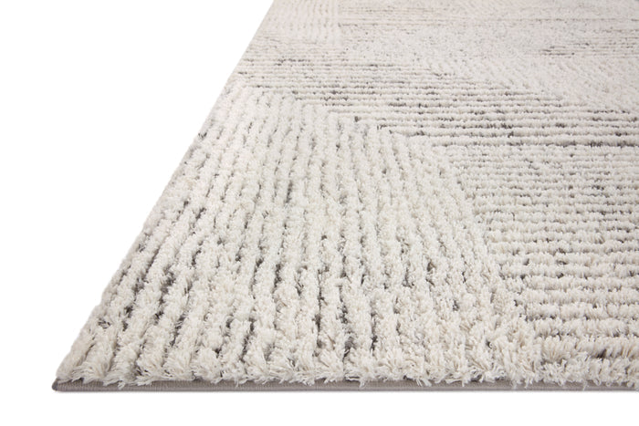 The Rug Corner Loloi Levitt Shag Ivory / Grey